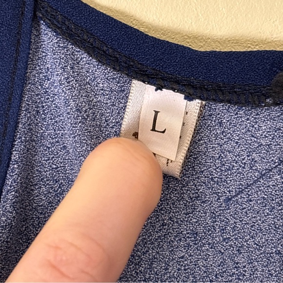 Navy Floral Maxi Skirt with Asymmetrical‎ Hem - Picture 4 of 10